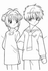 Coloring Sakura Pages Captor Card Boyfriend Fun Kids Library Clipart Girlfriend Drawings Her Cardcaptor sketch template