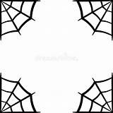 Cobweb Spiderweb Flache Spinnennetz Illustrationen sketch template