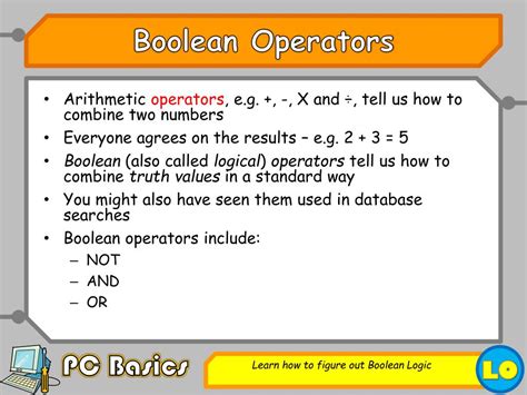 boolean logic  operators powerpoint    id