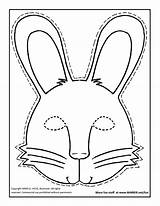 Mask Bunny Coloring Easter Fun Cut Color Pages sketch template