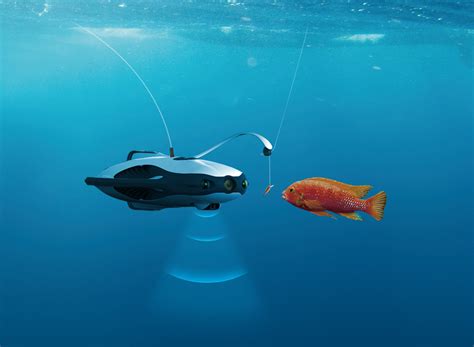 underwater powerray fishing drone creates waves   ces