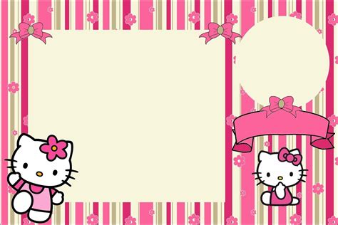 kitty blank invitation card