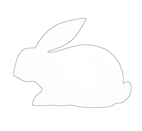 bunny outline printable rabbit template  craft silhouette jpg