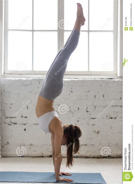 yoga indoors handstand pose stock photo image  handstand dance