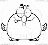 Rooster Drunk Chick Chubby Clipart Cartoon Outlined Coloring Vector Cory Thoman Royalty sketch template