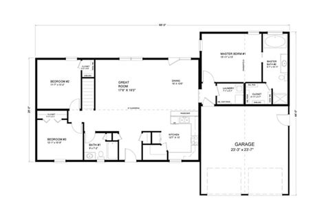 bungalow floor plans  sq ft ranch viewfloorco