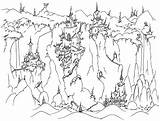 Coloring Castle Pages Frozen Cliff Castles Mountains Spooky Cliffs Printable Sand Waterfalls Elsa Bluebison Monkey Template Mineral Rock Drawings Landform sketch template