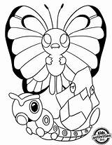 Butterfree Caterpie Drawing Coloringhome sketch template
