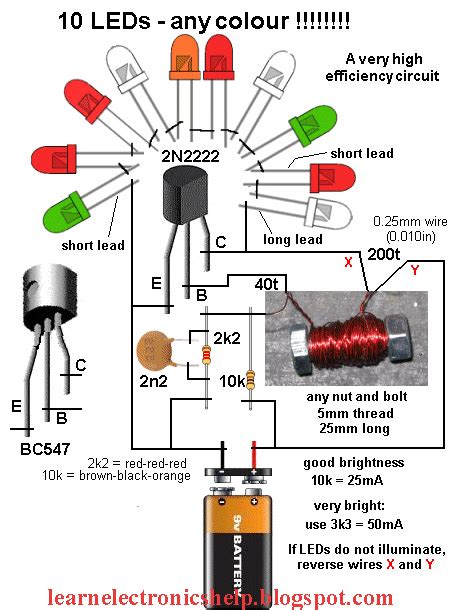 flashing led circuits diagrams