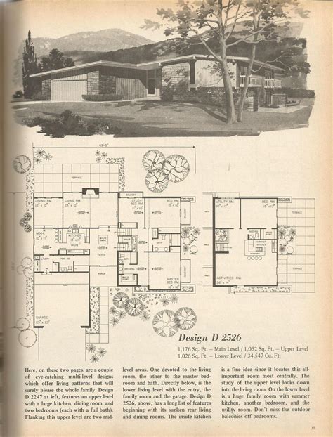 vintage house plans mid century homes  homes vintage house plans mid century modern
