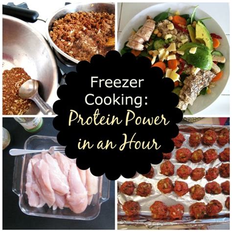 freezer cooking protein power   hour freezer meal plans