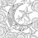 Adult Mandala Mond Sterne Getdrawings Malvorlagen Coloringhome Sheets Trippy Ausmalbilder Psychedelic Earth Freemandaladownload sketch template