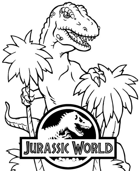 rex jurassic world coloring page sheet