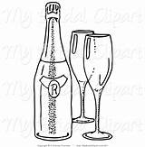 Wine Bottle Coloring Pages Champagne Line Beer Drawing Clipart Flute Getcolorings Getdrawings Printable sketch template