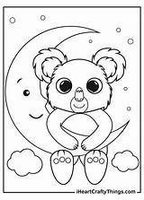 Koalas Koala Iheartcraftythings Moon Slumber Grin Slight sketch template
