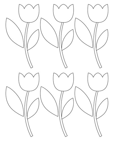 tulip cut  template
