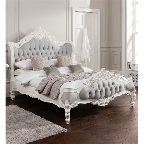 antique french style bed shabby chic fabric beds  homesdirect