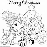 Unicorn Christmas Coloring Pages Cartoon Tree Colouring Kids Printable Getcoloringpages Color Birthday Adult Party Getcolorings Print Tr Cards Pony Little sketch template
