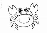 Cartoon Crab Cangrejo Colorir Letsdrawkids Sirena Paso Fish Desenhos Crabs Caranguejo Páginas Tecido Stencils Garabatos Oceano Lavoretti Kartu Kreatif Mewarnai sketch template