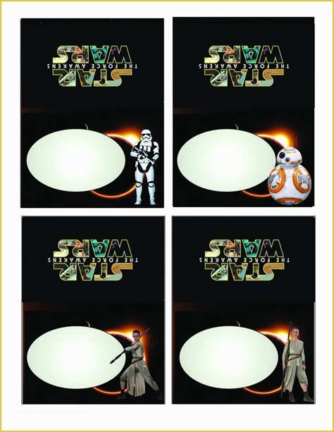 star wars food labels template  heritagechristiancollege