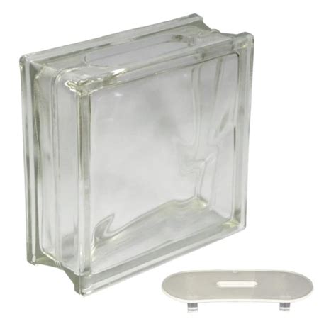 Redi2craft Glass Block For Crafting Clear Glass Block 8 In H X 8 In W