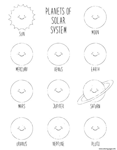 planets  solar system coloring page printable