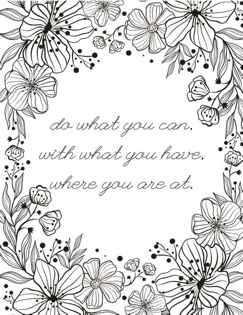 inspirational quotes coloring pages