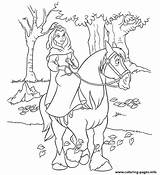 Coloring Beast Pages Beauty Horse Princess Riding Belle Disney Her Printable Kids Colouring Bell Horseback Philippe Color Sheets Castle Print sketch template