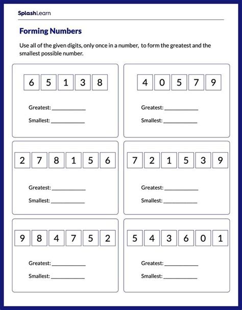 grade  number sense  numeration worksheets worksheets