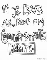 Coloring Pages Bible Kids Verse Sheets John 14 Keep Commandments Colouring If Activity Printable Sunday School Doodle Quotes Verses Adult sketch template
