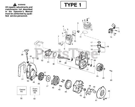 poulan pro bvm  le poulan pro blower vacuum type  engine assembly type  parts lookup