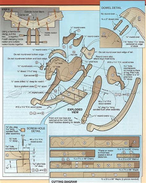 rocking horse plans woodarchivist