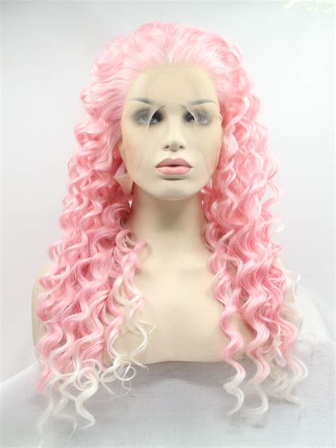 synthetic wigs baby pink  synthetic wigs lace front wigs vgw vivhair