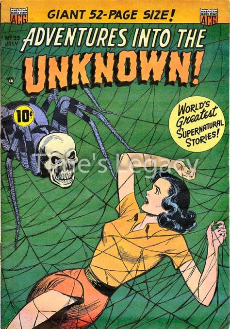 adventures into the unknown july 1952 vintage r folksy horror