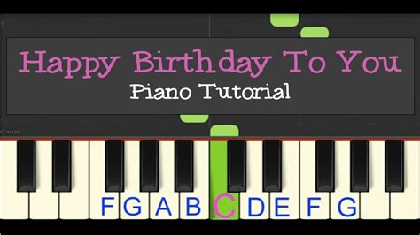 easy piano tutorial happy birthday   slow tempo piano