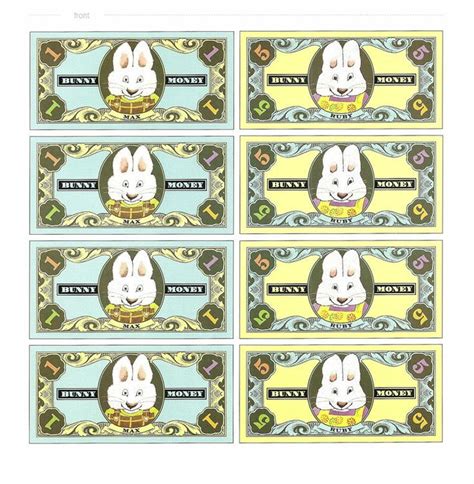 bunny money printables
