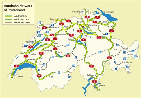 mapa szwajcarii mapa samochodowa turystyczna  inne
