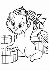 Coloring Kitten Pages Printable Kids Cute Marie Kitty Sheets Gymnastics Print Cat Color Book Disney Getdrawings Little Real Prints Visit sketch template