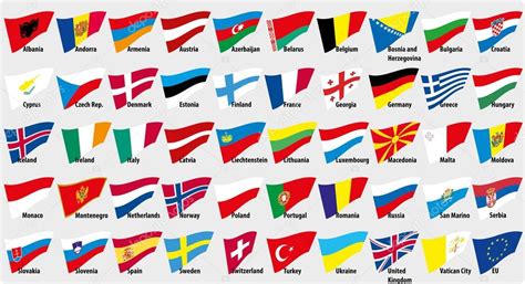 banderas de paises europeos