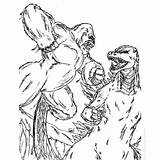 Godzilla Xcolorings sketch template