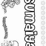 Sumaiya Coloring Sue Pages Hellokids Name sketch template