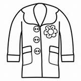 Coloring Winter Clothes Pages Jacket sketch template