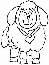 Lamb Colouring sketch template