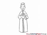 Coloring Pages Priest Vestments Template sketch template