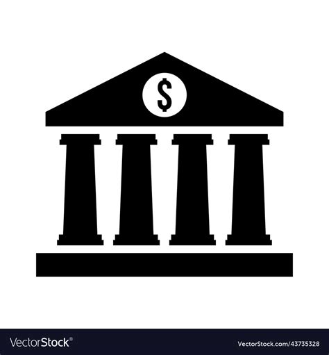 bank icon symbol  website design logo app vector image