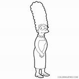 Marge Simpsons Homer Coloring4free Maestra Listos Preparados Septiembre sketch template