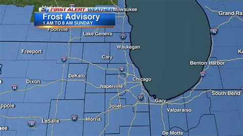 chicago weather frost advisory issued  city suburbs abc chicago