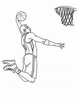 Dunk Nba Coloring Player Slam Pages Drawing Color Jordan Michael Basketball Players Drawings Sheets Print Kids Getdrawings Durant Kevin Size sketch template
