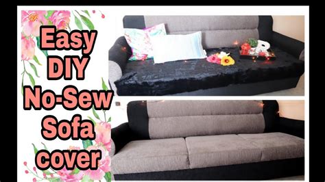 easy diy sofa cover  sew youtube