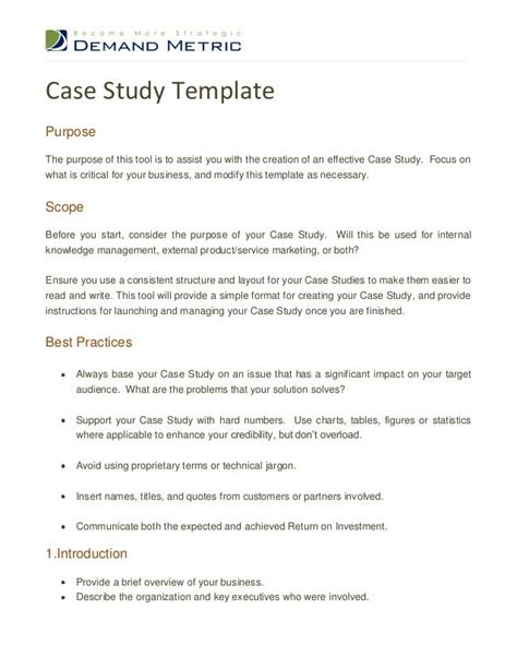 case study paper  format case study  format